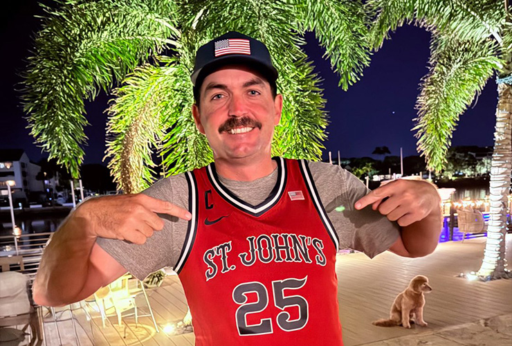 Keegan Bradley is now mega-dialed in for March Madness thanks to this A+++ gift from the PGA of America