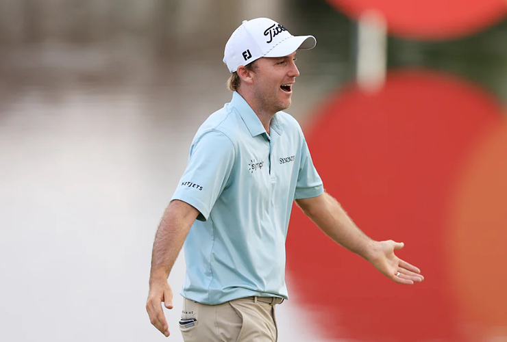 Russell Henley calmly stuns Collin Morikawa with late eagle chip-in, wins Arnold Palmer Invitational for fifth tour title