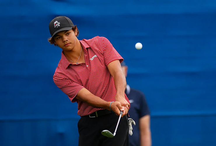 Charlie Woods bounces back after outrageous first round scorecard