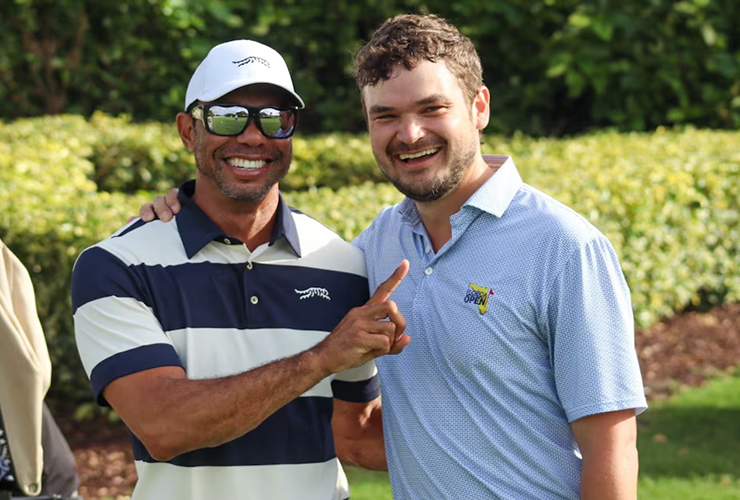 ‘Surreal’: Charlie Woods’ playing partner dunks a hole-in-one … with Tiger watching!