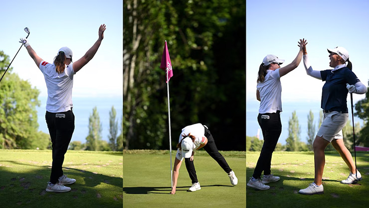 Leona Maguire makes first career LPGA ace to take lead at Evian (but sorry, you can’t watch it)