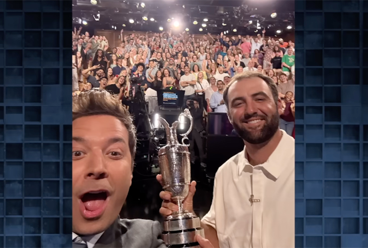 Scottie Scheffler crashes Jimmy Fallon opening monologue at the ‘Tonight Show’ with claret jug