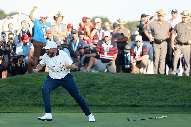 Ryder Cup 2025: Watch the putt that retained the Ryder Cup (and the celebration that had Shane Lowry out of breath)