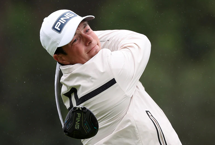 Band drill (and pool floaties) pay off for Viktor Hovland in first round at Riviera