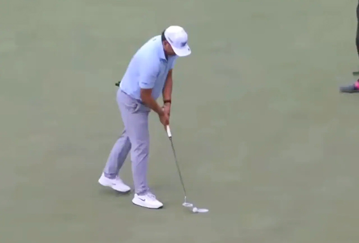 Watch a LIV Golf pro completely whiff a one-inch putt