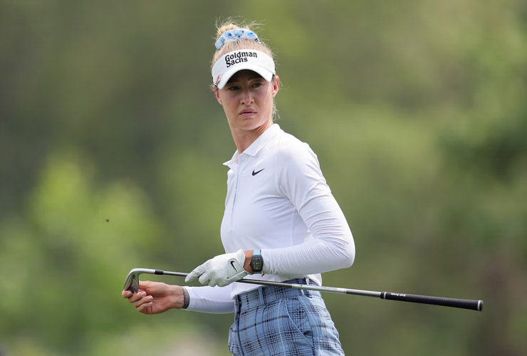 Nelly Korda changes out of custom shoes gifted to her by LeBron James during first round of U.S. Women’s Open